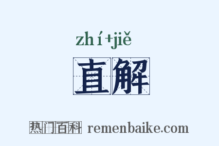直解是什么意思的图片